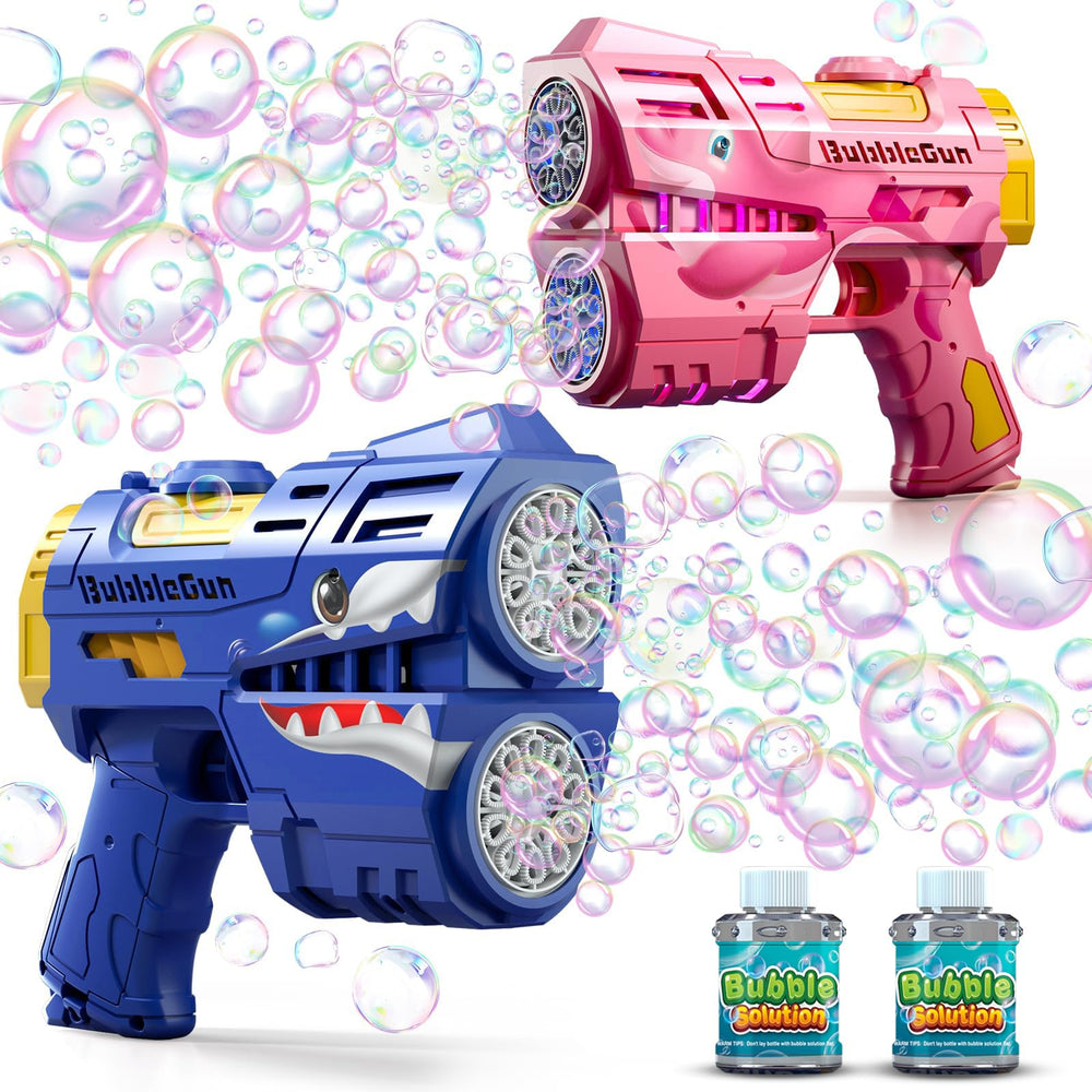 Jasny bubble guns with dinosaur duo provide colorful fun for kids