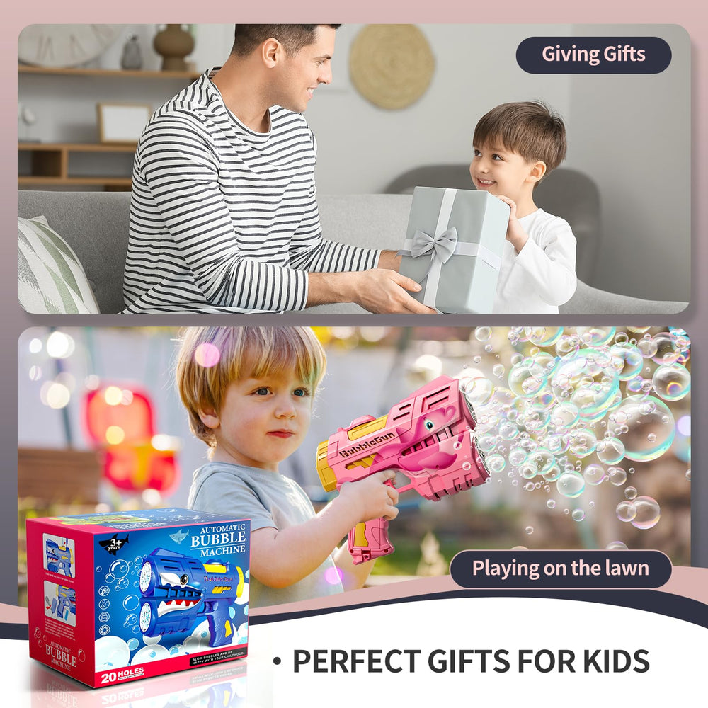 Jasny dino bubble guns light show enhancing evening playtime