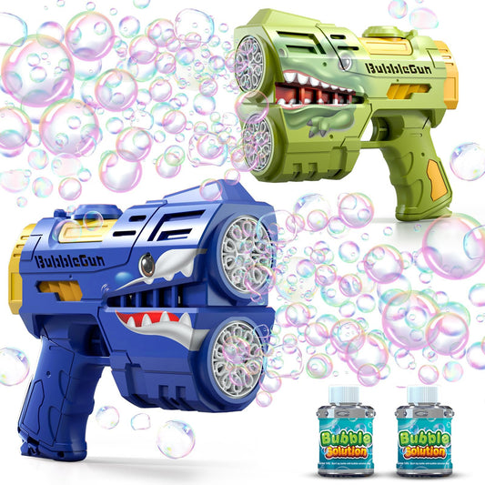 Jasny dinosaur bubble gun blue ready for outdoor play with vibrant bubbles.