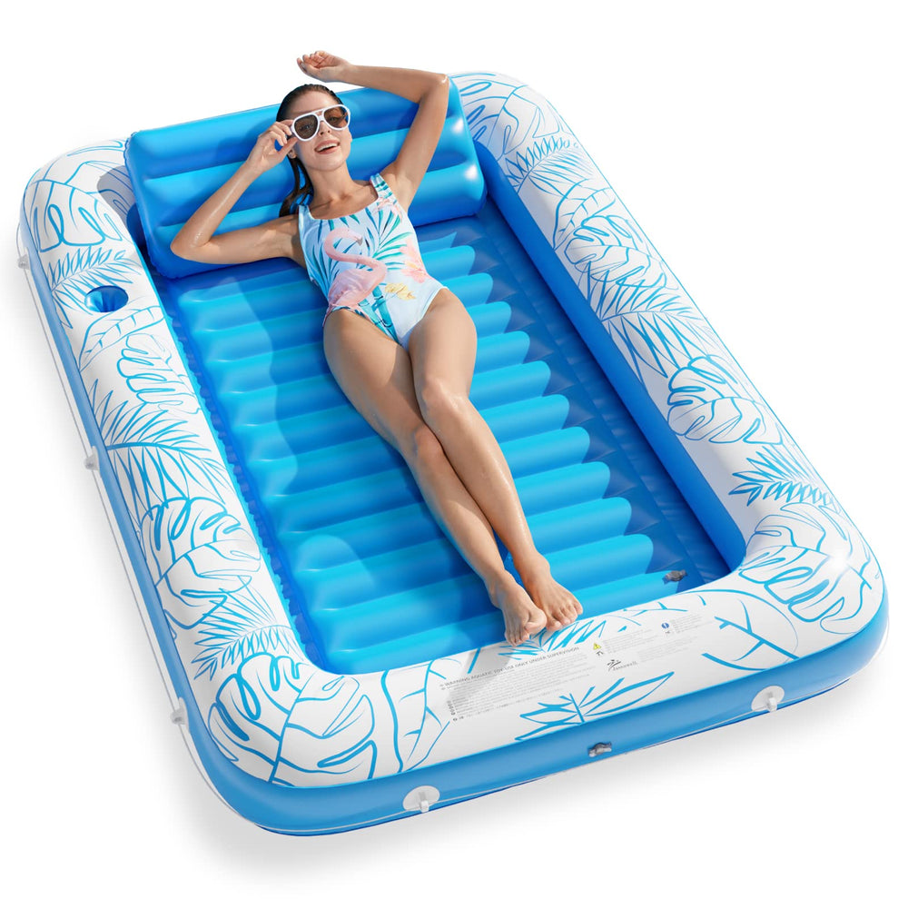 Jasonwell 4-in-1 sun tan tub lounger with neck support for relaxed sunbathing.