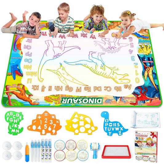 Jasonwell Aqua Water Doodle Mat with dinosaur theme offers a large drawing area for imaginative play