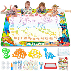Jasonwell Aqua Water Doodle Mat with dinosaur theme offers a large drawing area for imaginative play