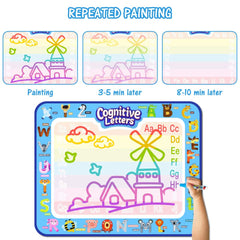 Jasonwell Aqua Water Doodle Mat six stamps for textured doodles.