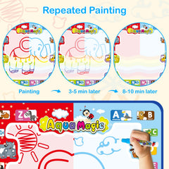Jasonwell Aqua Water Doodle Mat with water pen for mess-free drawing