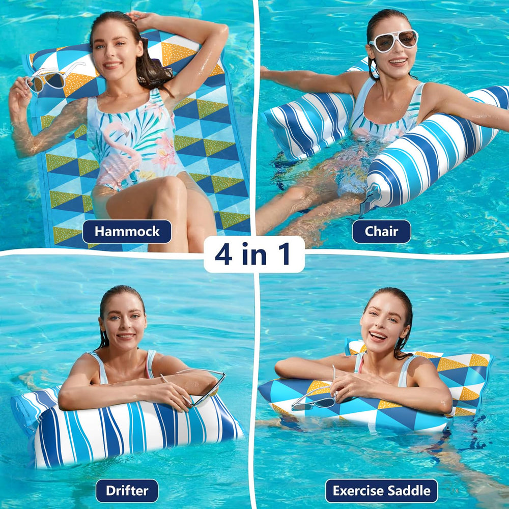 Jasonwell fabric pillow hammock provides soft support for all-day pool relaxation
