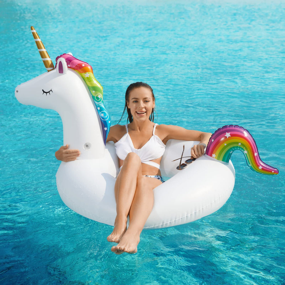 Jasonwell flamingo pool float, 42 inches, ideal for social pool days.