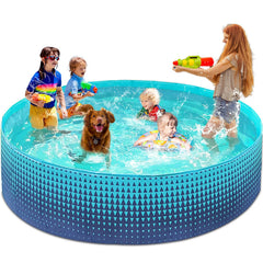 Jasonwell foldable dog kiddie pool setup in backyard for quick water play.