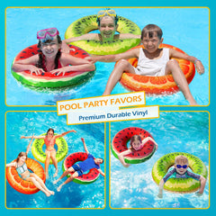 Jasonwell four-pack pool floats arranged in a colorful set for parties