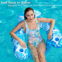 Jasonwell float chair with cup holders for easy beverage access on the water.