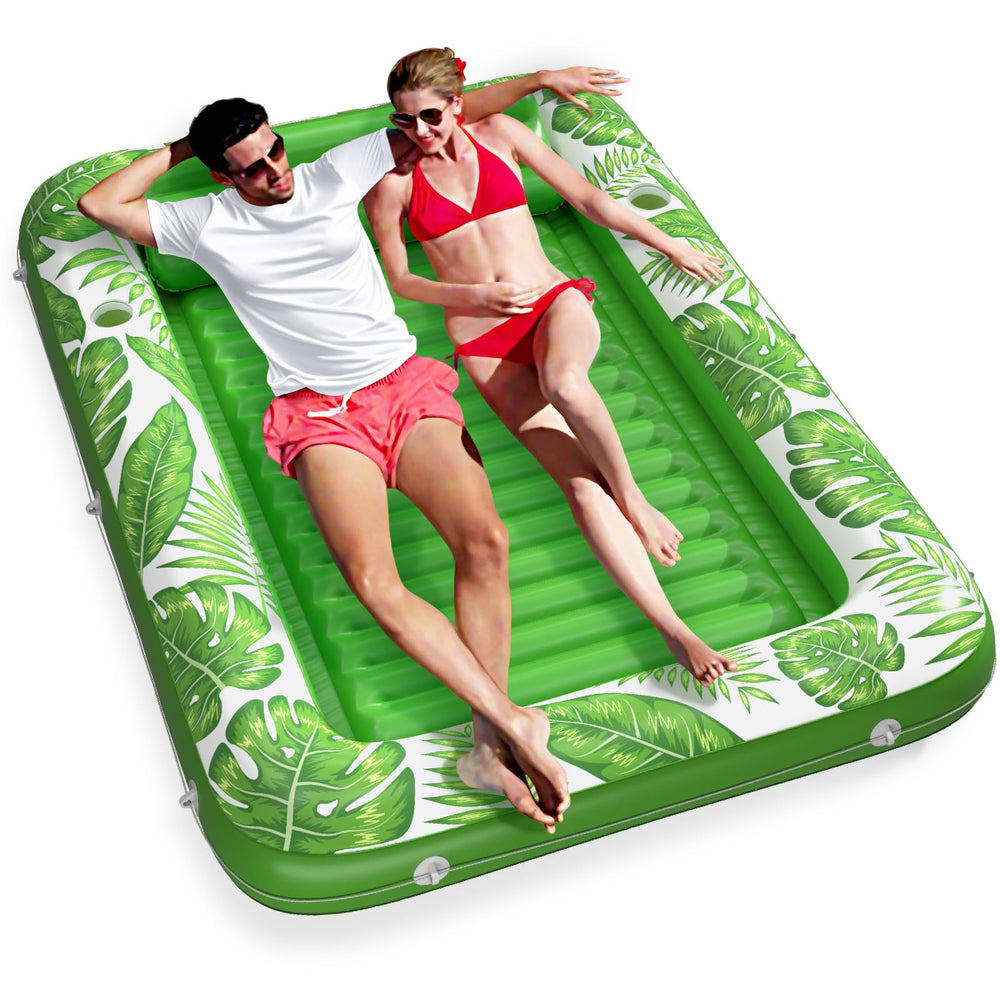 Jasonwell inflatable tanning pool lounger ready for poolside sunbathing and relaxation