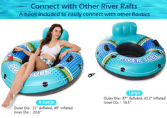 Jasonwell river tube dual valves for quick inflation and deflation