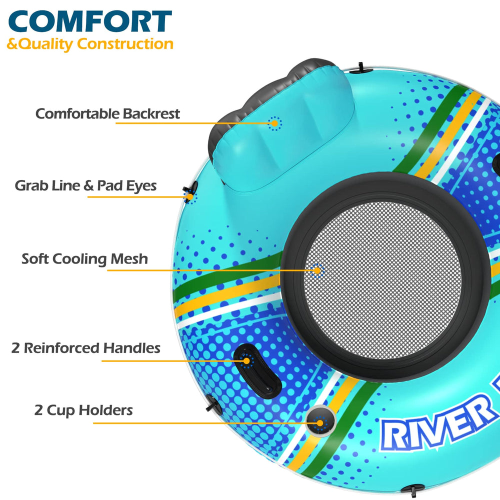 Jasonwell river tube premium vinyl with reinforced seams for durability