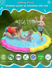 Jasonwell Splash Pad easy setup connects to hose for backyard play.