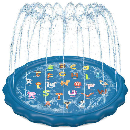 Jasonwell splash pad in use with kids enjoying a 60-inch diameter water play area