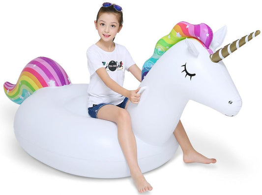 Jasonwell unicorn pool float 82 inch enables relaxed lounging for kids and adults