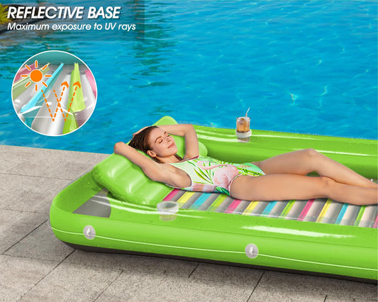 Jasonwell water-filled tanning tub keeps you cool while relaxing.
