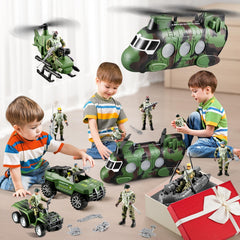 JASSKKBO army men figures and gears for versatile battles and setups.