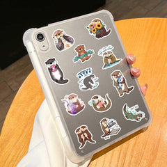Jaurney beaver and otter decals add personality to gear and accessories.