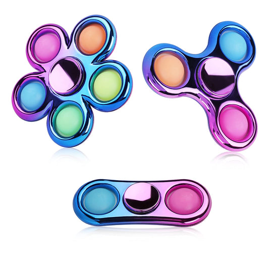 Jawhock Pop Fidget Spinner three-pack front view for portable play