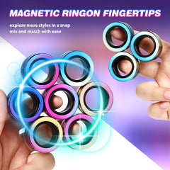 Jawhock rings in hand demonstrating portable fidget toy for focus and stress relief.