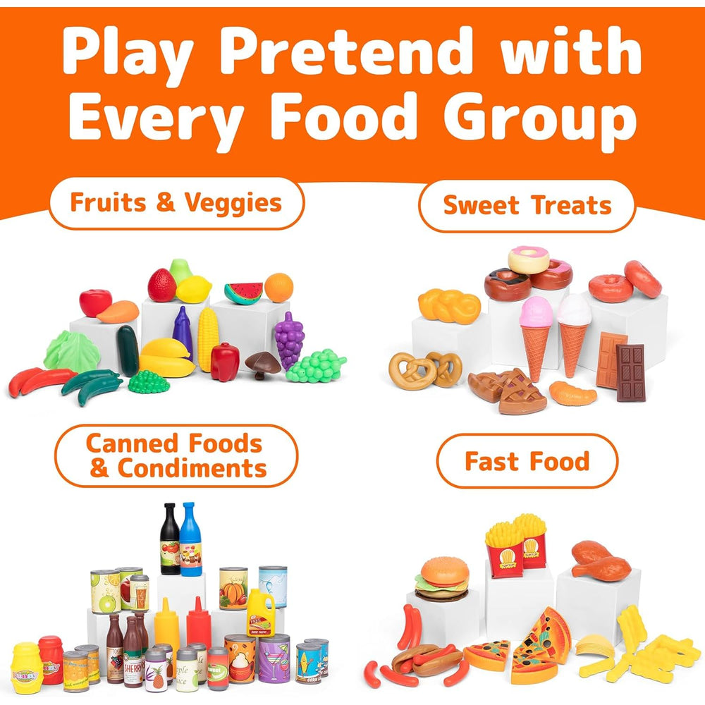 JaxoJoy colorful fruits and vegetables for creative kitchen pretend play