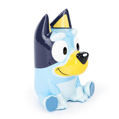 Jay Franco Bluey ceramic piggy bank character detail enhances bedroom charm.