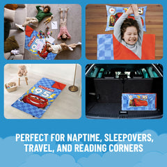 Jay Franco Cars slumber design features Lightning McQueen for fun rooms.