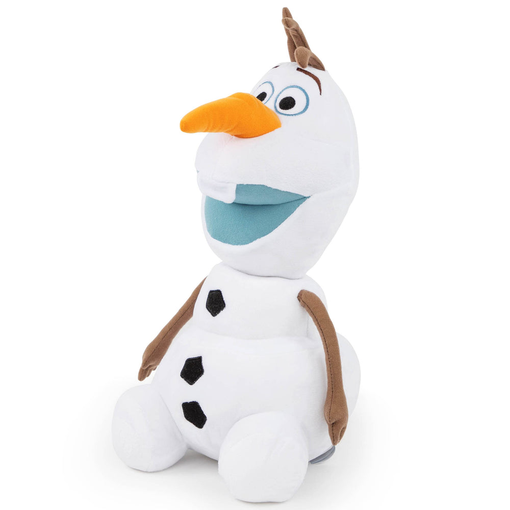 Jay Franco Olaf pillow buddy side view highlights portable comfort for car trips.