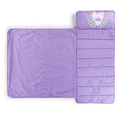 Jay Franco Disney Princess nap mat built-in pillow keeps little sleepers comfy during naps.
