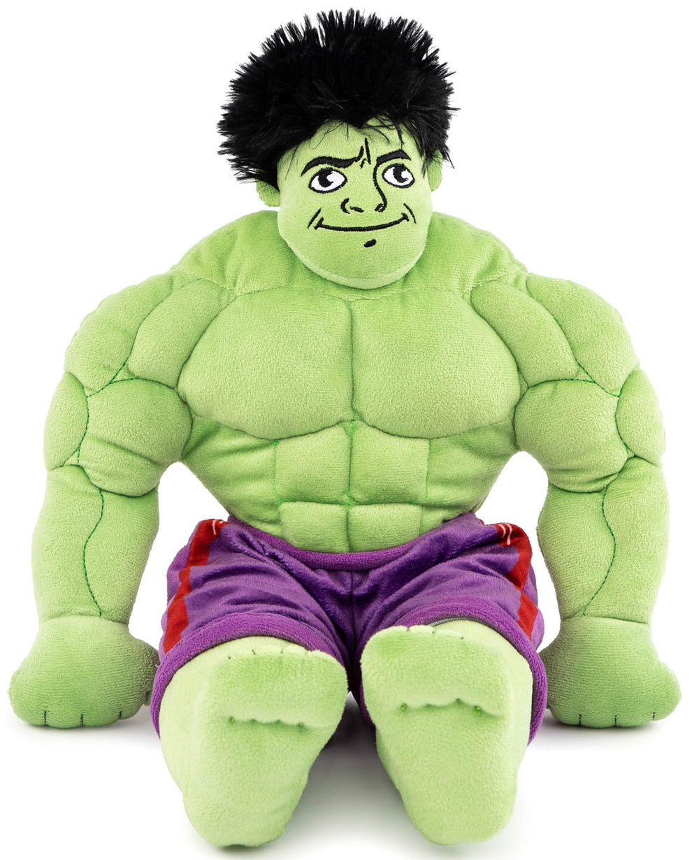 Jay Franco Marvel Hulk plush buddy full view for soft cuddling.