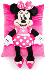 Jay Franco Minnie Mouse 3D Snuggle Pillow front view for cozy hugs.
