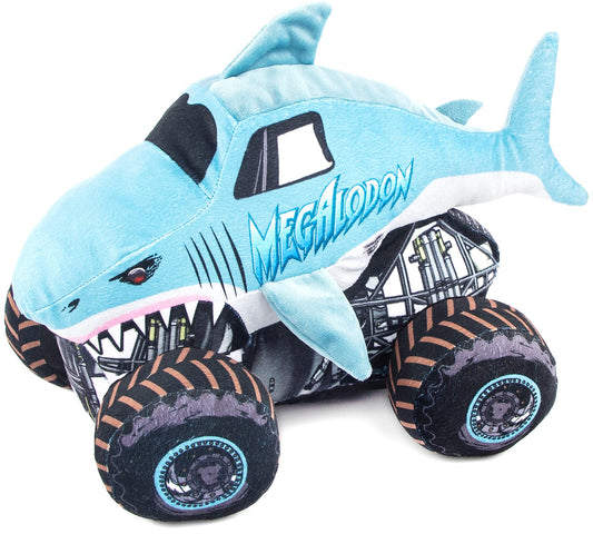 Jay Franco Monster Jam Megalodon plush pillow buddy 16-inch cuddly companion for travel and play
