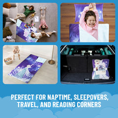 Jay Franco rollable slumber mat for easy storage and travel.