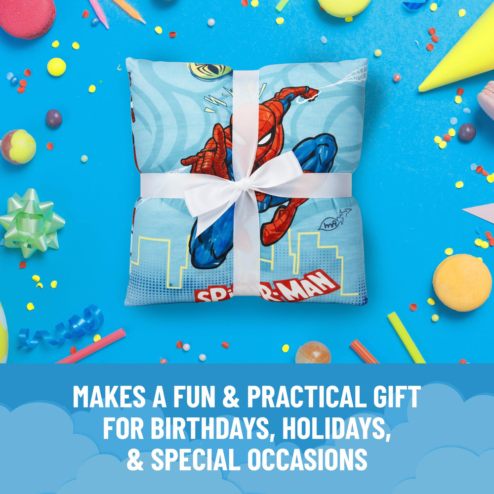 Jay Franco Spiderman bedroom decor—vibrant blue theme sparks imaginative play.