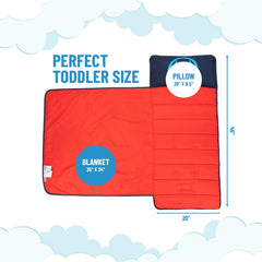 Spiderman nap mat blanket measures 35x34 for cozy coverage