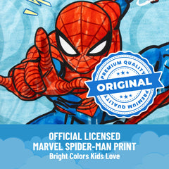 Jay Franco Spiderman nap mat with zipper—secure closure for indoor use.
