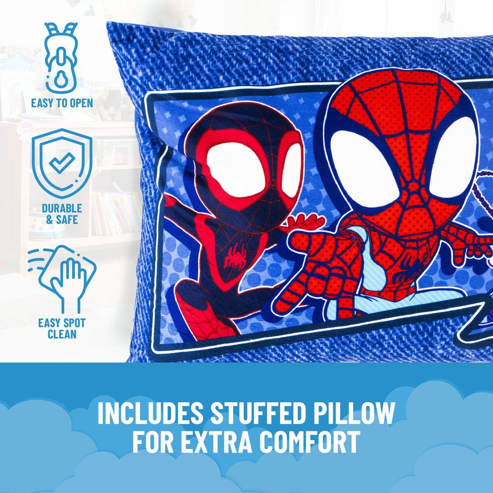 Jay Franco Spidey slumber mat 54x27 provides a soft surface for cozy naps.