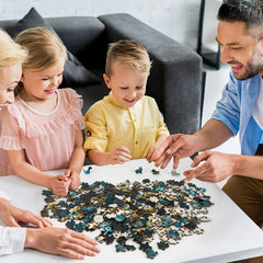 Jazcimdo finished puzzle doubles as wall art for dorms or living spaces.