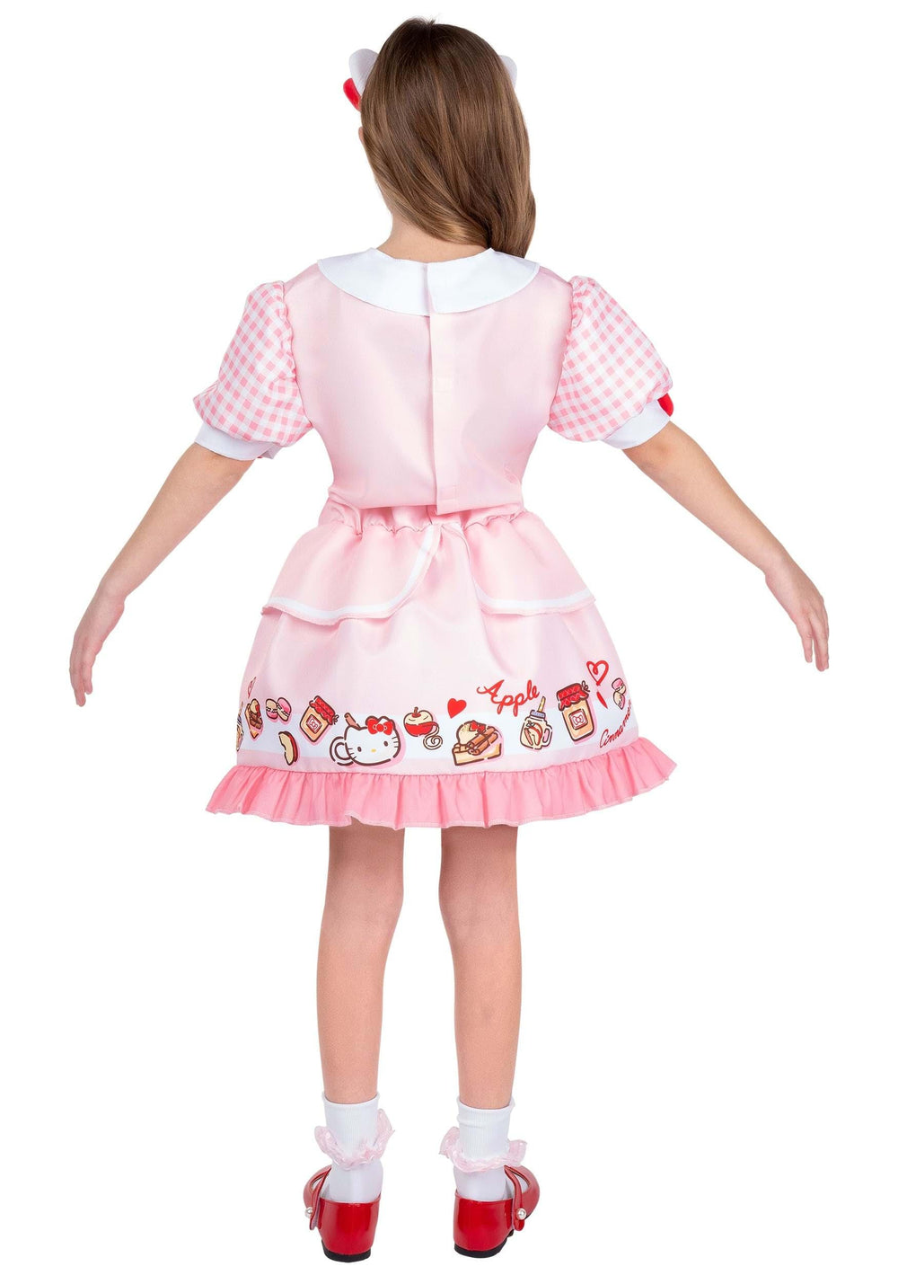 Jazwares Costume Play Hello Kitty dress back view shows seamless styling