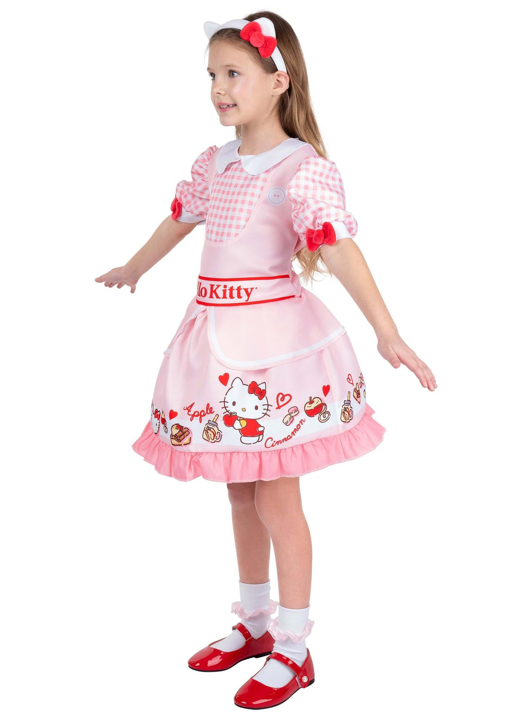 Jazwares Costume Play Hello Kitty headband with ears and red bow completes the look