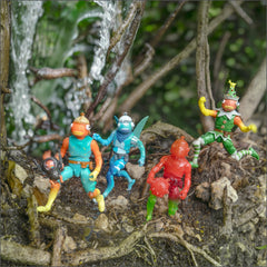 All four figures arranged in a dynamic display pose by Jazwares.