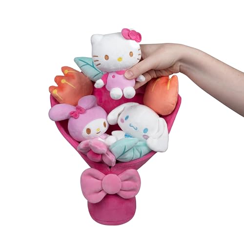 Jazwares Hello Kitty and Friends plush bouquet highlighting Cinnamoroll plush for a playful gift idea