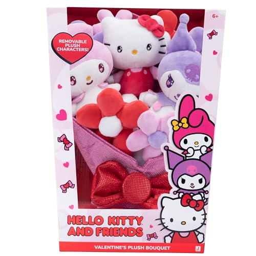 Jazwares Hello Kitty plush close-up with soft materials and heart eyes