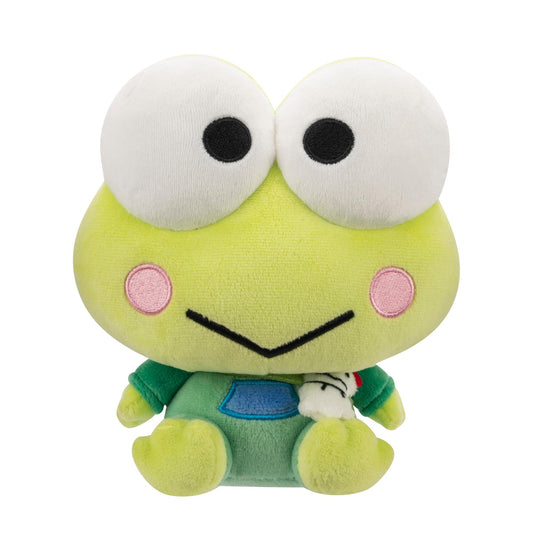 Jazwares Keroppi hoodie plush 8-inch cuddle buddy with soft fabric for cozy hugs.