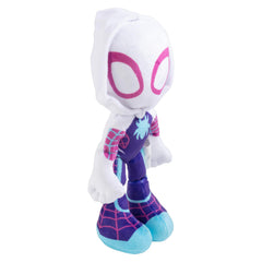 Jazwares Marvel Gwen Stacy Ghost Spider plush back view showing its compact 8 inch size.