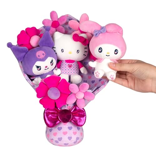 Jazwares My Melody plush adds playful charm to the bouquet.