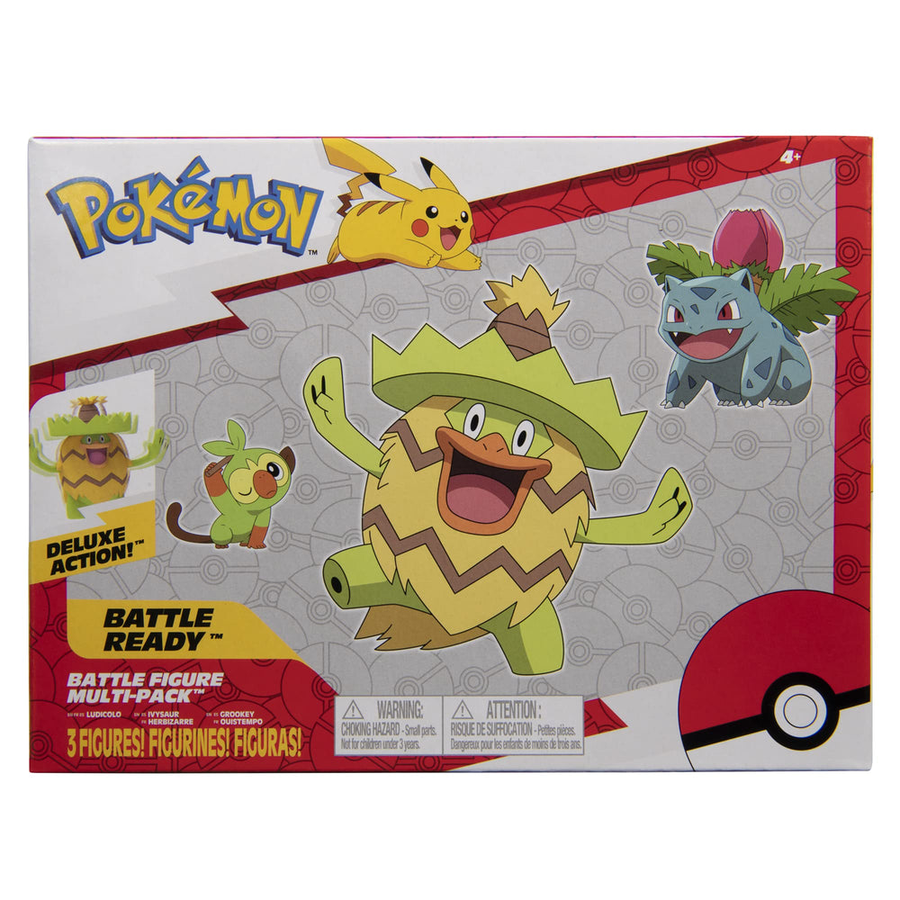 Jazwares Pokémon Ivysaur figure with authentic details for display.