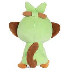 Jazwares Grookey 8-inch plush, close-up fur texture, detailed Pokémon-inspired design.