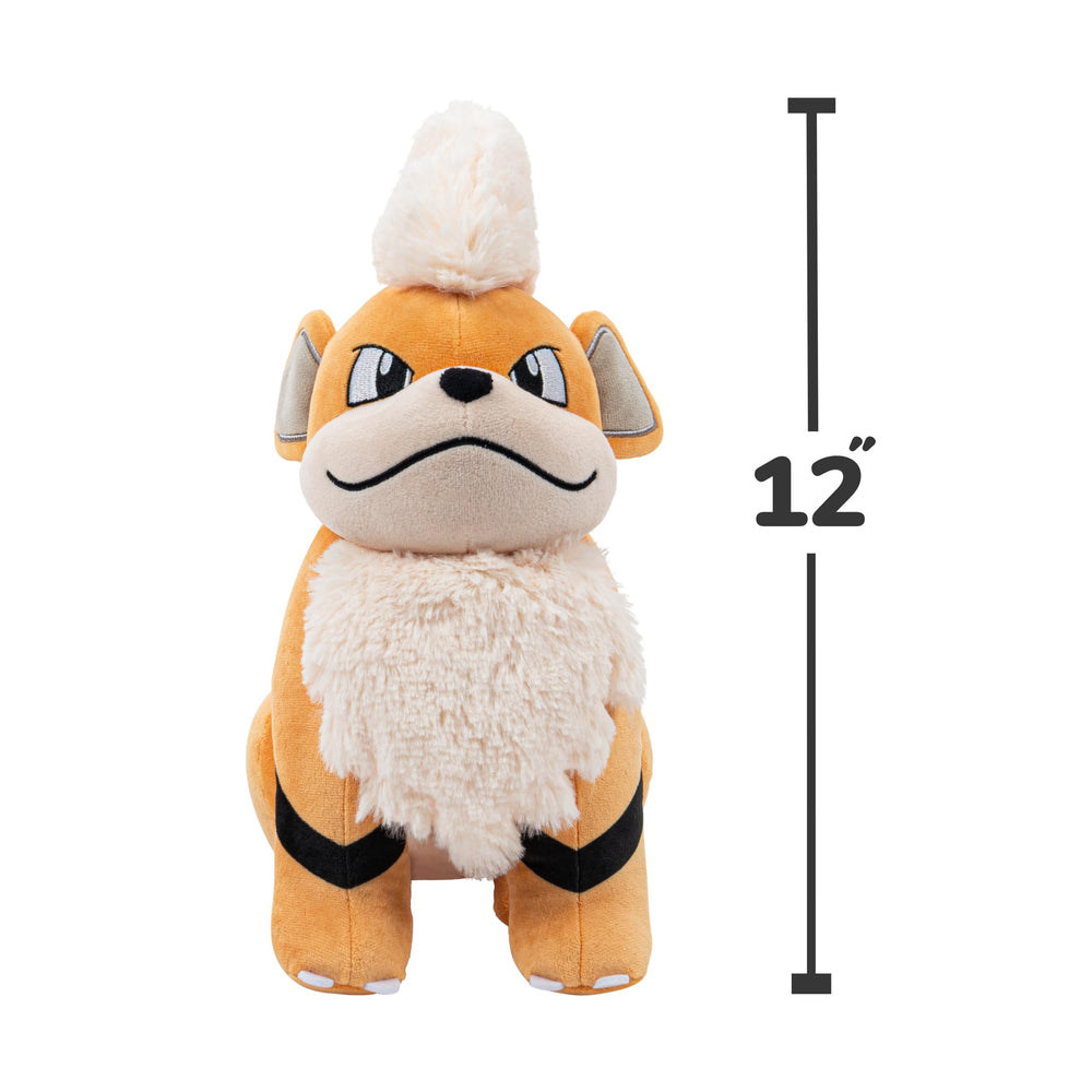 Jazwares Growlithe plush held in hand as portable companion for adventures