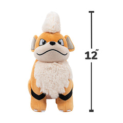 Jazwares Growlithe plush held in hand as portable companion for adventures